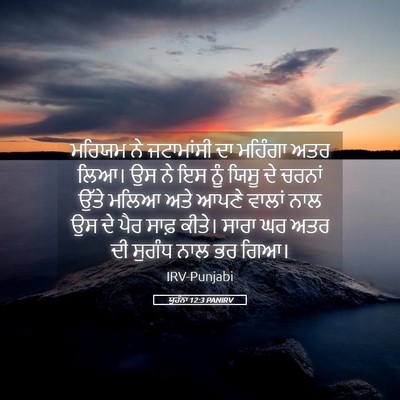 Picture 05 - ਯੂਹੰਨਾ 12:3 PANIRV - ਮਰਿਯਮ ਨੇ ਜਟਾਮਾਂਸੀ - Bible Verse Picture