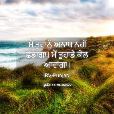 Picture 05 - ਯੂਹੰਨਾ 14:18 PANIRV - ਮੈਂ ਤੁਹਾਨੂੰ ਅਨਾਥ - Bible Verse Picture