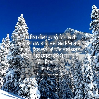 Picture 05 - ਯੂਹੰਨਾ 16:33 PANIRV - “ਮੈਂ ਇਹ ਗੱਲਾਂ - Bible Verse Picture