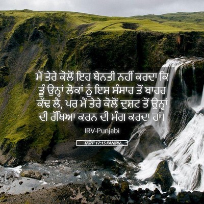 Picture 05 - ਯੂਹੰਨਾ 17:15 PANIRV - ਮੈਂ ਤੇਰੇ ਕੋਲੋਂ ਇਹ - Bible Verse Picture