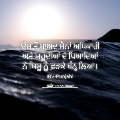 Picture 05 - ਯੂਹੰਨਾ 18:12 PANIRV - ਉਸ ਤੋਂ ਬਾਅਦ ਸੈਨਾਂ - Bible Verse Picture