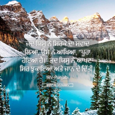 Picture 05 - ਯੂਹੰਨਾ 19:30 PANIRV - ਜਦ ਯਿਸੂ ਨੇ ਸਿਰਕੇ ਦਾ - Bible Verse Picture