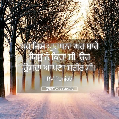 Picture 05 - ਯੂਹੰਨਾ 2:21 PANIRV - ਪਰ ਜਿਸ ਪ੍ਰਾਰਥਨਾ ਘਰ - Bible Verse Picture