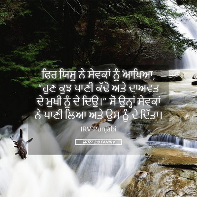 Picture 05 - ਯੂਹੰਨਾ 2:8 PANIRV - ਫਿਰ ਯਿਸੂ ਨੇ ਸੇਵਕਾਂ - Bible Verse Picture