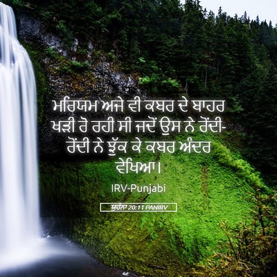 Picture 05 - ਯੂਹੰਨਾ 20:11 PANIRV - ਮਰਿਯਮ ਅਜੇ ਵੀ ਕਬਰ ਦੇ - Bible Verse Picture