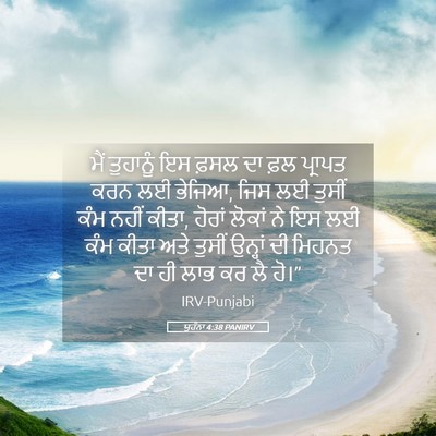 Picture 05 - ਯੂਹੰਨਾ 4:38 PANIRV - ਮੈਂ ਤੁਹਾਨੂੰ ਇਸ - Bible Verse Picture
