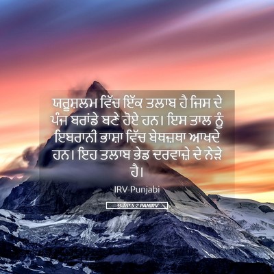 Picture 05 - ਯੂਹੰਨਾ 5:2 PANIRV - ਯਰੂਸ਼ਲਮ ਵਿੱਚ ਇੱਕ - Bible Verse Picture