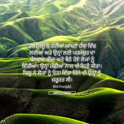 Picture 05 - ਯੂਹੰਨਾ 6:11 PANIRV - ਤਦ ਯਿਸੂ ਨੇ ਰੋਟੀਆਂ - Bible Verse Picture