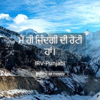Picture 05 - ਯੂਹੰਨਾ 6:48 PANIRV - ਮੈਂ ਹੀ ਜਿੰਦਗੀ ਦੀ - Bible Verse Picture