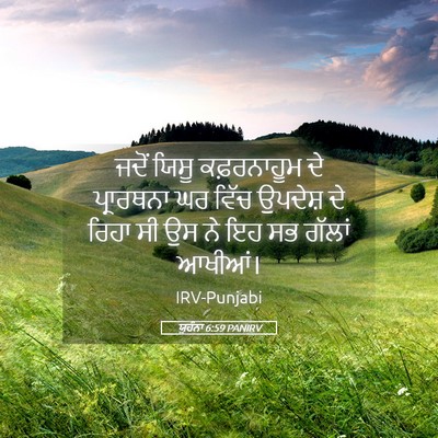 Picture 05 - ਯੂਹੰਨਾ 6:59 PANIRV - ਜਦੋਂ ਯਿਸੂ - Bible Verse Picture