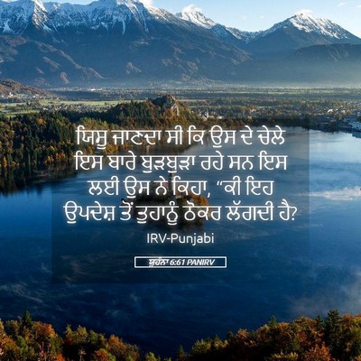 Picture 05 - ਯੂਹੰਨਾ 6:61 PANIRV - ਯਿਸੂ ਜਾਣਦਾ ਸੀ ਕਿ ਉਸ - Bible Verse Picture