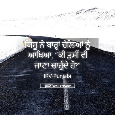 Picture 05 - ਯੂਹੰਨਾ 6:67 PANIRV - ਯਿਸੂ ਨੇ ਬਾਰ੍ਹਾਂ - Bible Verse Picture