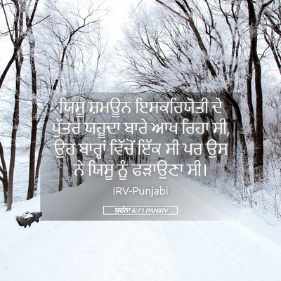 Picture 05 - ਯੂਹੰਨਾ 6:71 PANIRV - ਯਿਸੂ ਸ਼ਮਊਨ - Bible Verse Picture