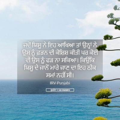 Picture 05 - ਯੂਹੰਨਾ 7:30 PANIRV - ਜਦੋਂ ਯਿਸੂ ਨੇ ਇਹ - Bible Verse Picture