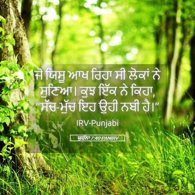 Picture 05 - ਯੂਹੰਨਾ 7:40 PANIRV - ਜੋ ਯਿਸੂ ਆਖ ਰਿਹਾ ਸੀ - Bible Verse Picture