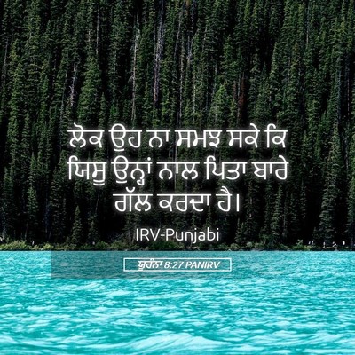 Picture 05 - ਯੂਹੰਨਾ 8:27 PANIRV - ਲੋਕ ਉਹ ਨਾ ਸਮਝ ਸਕੇ - Bible Verse Picture