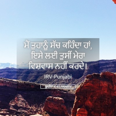 Picture 05 - ਯੂਹੰਨਾ 8:45 PANIRV - ਮੈਂ ਤੁਹਾਨੂੰ ਸੱਚ - Bible Verse Picture