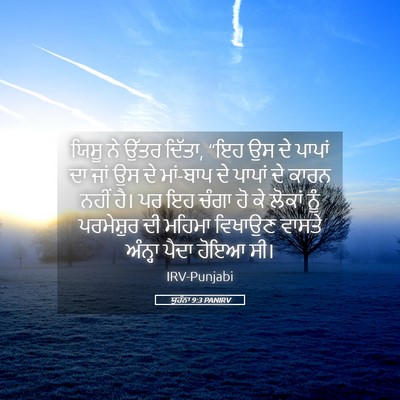 Picture 05 - ਯੂਹੰਨਾ 9:3 PANIRV - ਯਿਸੂ ਨੇ ਉੱਤਰ ਦਿੱਤਾ, - Bible Verse Picture
