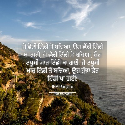 Picture 05 - ਯੋਏਲ 1:4 PANIRV - ਜੋ ਛੋਟੀ ਟਿੱਡੀ ਤੋਂ - Bible Verse Picture
