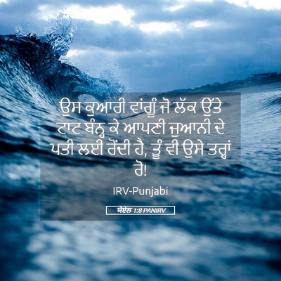 Picture 05 - ਯੋਏਲ 1:8 PANIRV - ਉਸ ਕੁਆਰੀ ਵਾਂਗੂੰ ਜੋ - Bible Verse Picture