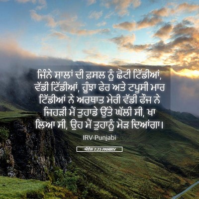 Picture 05 - ਯੋਏਲ 2:25 PANIRV - ਜਿੰਨੇ ਸਾਲਾਂ ਦੀ - Bible Verse Picture