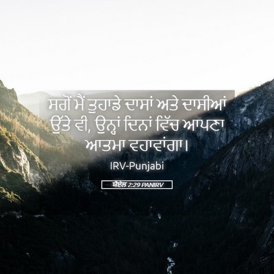 Picture 05 - ਯੋਏਲ 2:29 PANIRV - ਸਗੋਂ ਮੈਂ ਤੁਹਾਡੇ - Bible Verse Picture