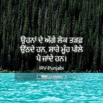 Picture 05 - ਯੋਏਲ 2:6 PANIRV - ਉਹਨਾਂ ਦੇ ਅੱਗੇ ਲੋਕ - Bible Verse Picture