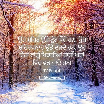 Picture 05 - ਯੋਏਲ 2:9 PANIRV - ਉਹ ਸ਼ਹਿਰ ਉੱਤੇ ਟੁੱਟ - Bible Verse Picture