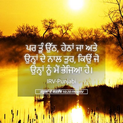 Picture 05 - ਰਸੂਲਾਂ ਦੇ ਕਰਤੱਬ 10:20 PANIRV - ਪਰ ਤੂੰ ਉੱਠ, ਹੇਠਾਂ - Bible Verse Picture