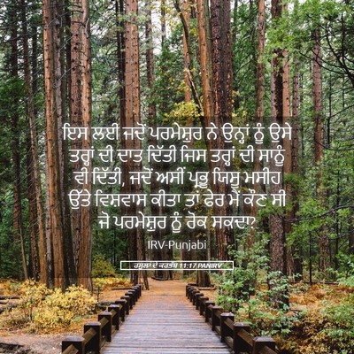 Picture 05 - ਰਸੂਲਾਂ ਦੇ ਕਰਤੱਬ 11:17 PANIRV - ਇਸ ਲਈ ਜਦੋਂ - Bible Verse Picture