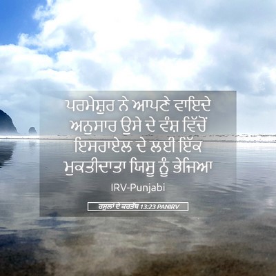 Picture 05 - ਰਸੂਲਾਂ ਦੇ ਕਰਤੱਬ 13:23 PANIRV - ਪਰਮੇਸ਼ੁਰ ਨੇ ਆਪਣੇ - Bible Verse Picture