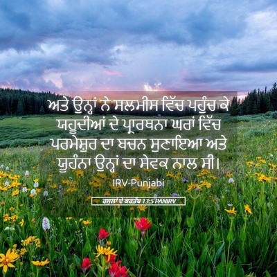 Picture 05 - ਰਸੂਲਾਂ ਦੇ ਕਰਤੱਬ 13:5 PANIRV - ਅਤੇ ਉਨ੍ਹਾਂ ਨੇ - Bible Verse Picture