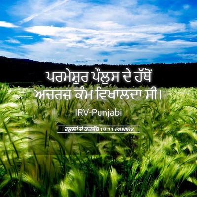 Picture 05 - ਰਸੂਲਾਂ ਦੇ ਕਰਤੱਬ 19:11 PANIRV - ਪਰਮੇਸ਼ੁਰ ਪੌਲੁਸ ਦੇ - Bible Verse Picture