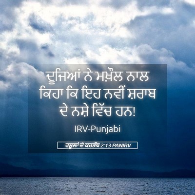 Picture 05 - ਰਸੂਲਾਂ ਦੇ ਕਰਤੱਬ 2:13 PANIRV - ਦੂਜਿਆਂ ਨੇ ਮਖ਼ੌਲ - Bible Verse Picture