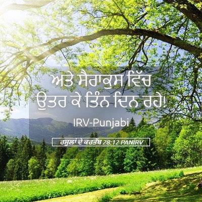 Picture 05 - ਰਸੂਲਾਂ ਦੇ ਕਰਤੱਬ 28:12 PANIRV - ਅਤੇ ਸੈਰਾਕੁਸ ਵਿੱਚ - Bible Verse Picture