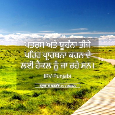 Picture 05 - ਰਸੂਲਾਂ ਦੇ ਕਰਤੱਬ 3:1 PANIRV - ਪਤਰਸ ਅਤੇ ਯੂਹੰਨਾ - Bible Verse Picture