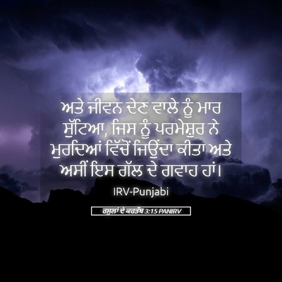 Picture 05 - ਰਸੂਲਾਂ ਦੇ ਕਰਤੱਬ 3:15 PANIRV - ਅਤੇ ਜੀਵਨ ਦੇਣ ਵਾਲੇ - Bible Verse Picture