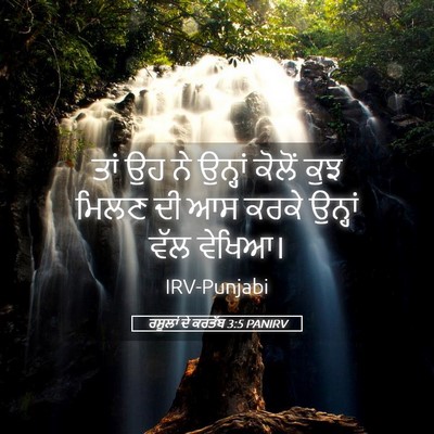 Picture 05 - ਰਸੂਲਾਂ ਦੇ ਕਰਤੱਬ 3:5 PANIRV - ਤਾਂ ਉਹ ਨੇ ਉਨ੍ਹਾਂ - Bible Verse Picture