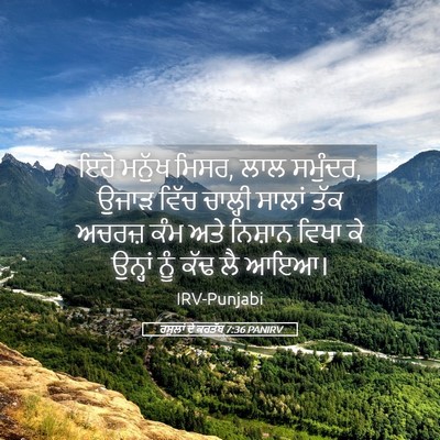 Picture 05 - ਰਸੂਲਾਂ ਦੇ ਕਰਤੱਬ 7:36 PANIRV - ਇਹੋ ਮਨੁੱਖ ਮਿਸਰ, ਲਾਲ - Bible Verse Picture