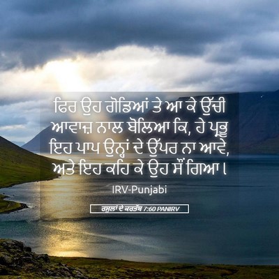 Picture 05 - ਰਸੂਲਾਂ ਦੇ ਕਰਤੱਬ 7:60 PANIRV - ਫਿਰ ਉਹ ਗੋਡਿਆਂ ਤੇ ਆ - Bible Verse Picture