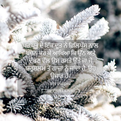 Picture 05 - ਰਸੂਲਾਂ ਦੇ ਕਰਤੱਬ 8:26 PANIRV - ਪਰ ਪ੍ਰਭੂ ਦੇ ਇੱਕ ਦੂਤ - Bible Verse Picture