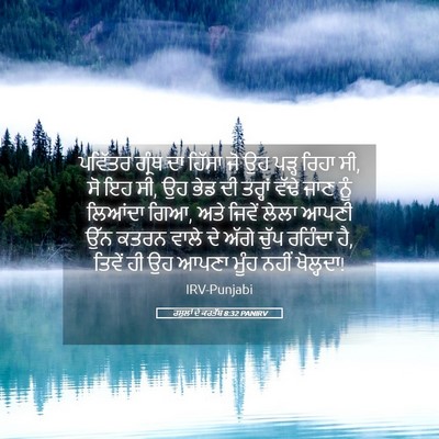 Picture 05 - ਰਸੂਲਾਂ ਦੇ ਕਰਤੱਬ 8:32 PANIRV - ਪਵਿੱਤਰ ਗ੍ਰੰਥ ਦਾ - Bible Verse Picture