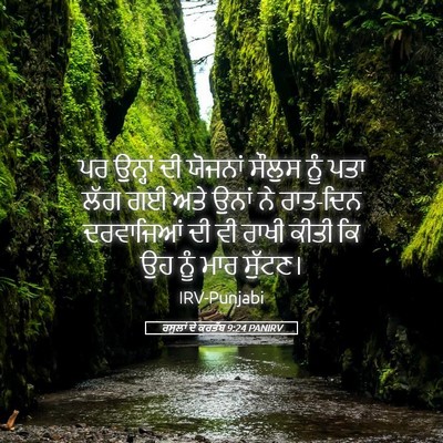 Picture 05 - ਰਸੂਲਾਂ ਦੇ ਕਰਤੱਬ 9:24 PANIRV - ਪਰ ਉਨ੍ਹਾਂ ਦੀ - Bible Verse Picture