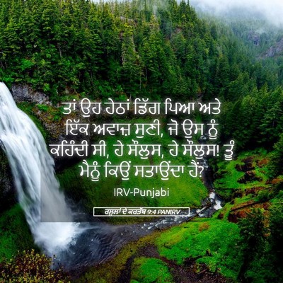 Picture 05 - ਰਸੂਲਾਂ ਦੇ ਕਰਤੱਬ 9:4 PANIRV - ਤਾਂ ਉਹ ਹੇਠਾਂ ਡਿੱਗ - Bible Verse Picture