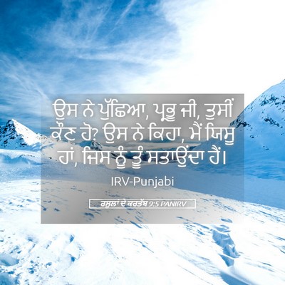 Picture 05 - ਰਸੂਲਾਂ ਦੇ ਕਰਤੱਬ 9:5 PANIRV - ਉਸ ਨੇ ਪੁੱਛਿਆ, ਪ੍ਰਭੂ - Bible Verse Picture