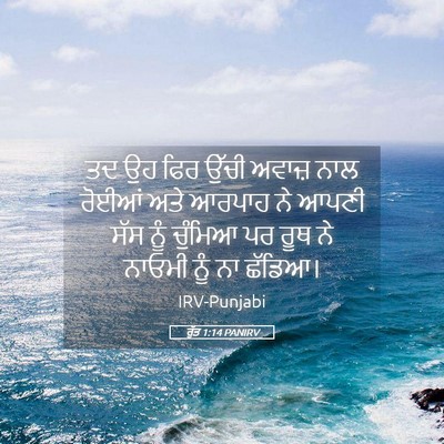 Picture 05 - ਰੁੱਤ 1:14 PANIRV - ਤਦ ਉਹ ਫਿਰ ਉੱਚੀ - Bible Verse Picture