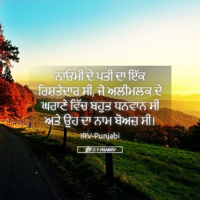 Picture 05 - ਰੁੱਤ 2:1 PANIRV - ਨਾਓਮੀ ਦੇ ਪਤੀ ਦਾ ਇੱਕ - Bible Verse Picture