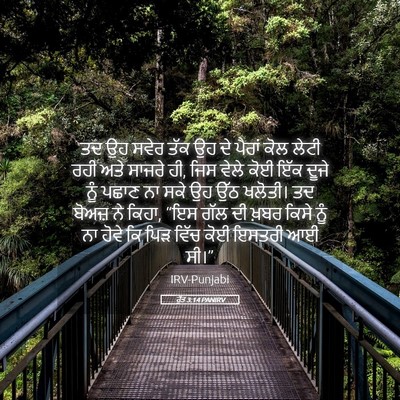 Picture 05 - ਰੁੱਤ 3:14 PANIRV - ਤਦ ਉਹ ਸਵੇਰ ਤੱਕ ਉਹ - Bible Verse Picture