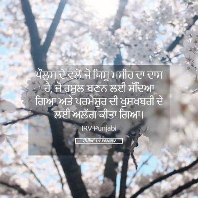 Picture 05 - ਰੋਮੀਆਂ 1:1 PANIRV - ਪੌਲੁਸ ਦੇ ਵਲੋਂ ਜੋ - Bible Verse Picture