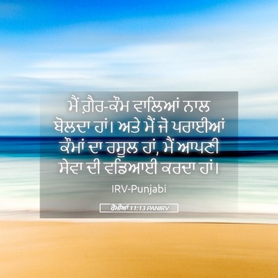 Picture 05 - ਰੋਮੀਆਂ 11:13 PANIRV - ਮੈਂ ਗ਼ੈਰ-ਕੌਮ - Bible Verse Picture